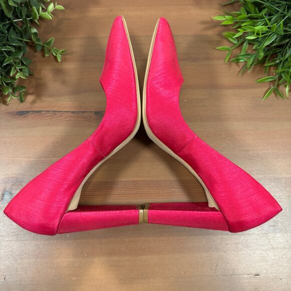 Jewel Badgley Mischka Women's Pink Pointed Toe Pumps Size 7.5 - Picture 6 of 10